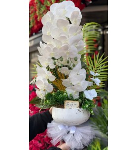 yapay orkide aranjmanı